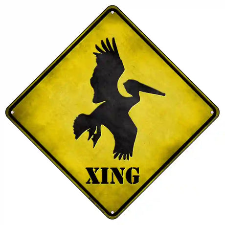 Pelican Xing Novelty Metal Crossing Sign 8.5" (MCX)