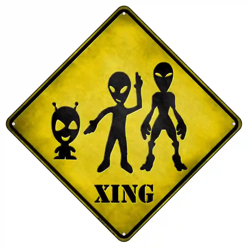 Aliens Xing Novelty Metal Crossing Sign 8.5" (MCX)