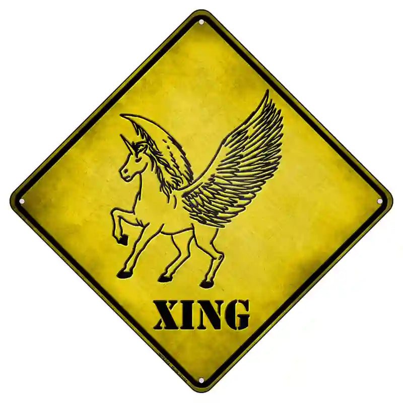 Unicorn Xing Novelty Metal Crossing Sign 8.5" (MCX)