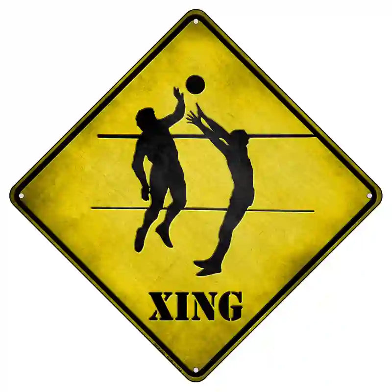 Volleyball Xing Novelty Metal Crossing Sign 8.5" (MCX)