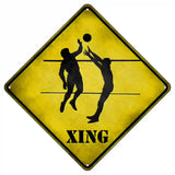 Volleyball Xing Novelty Metal Crossing Sign 8.5" (MCX)