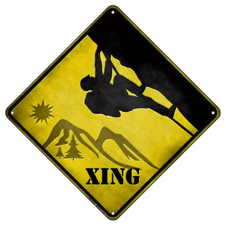 Climbing Xing Novelty Metal Crossing Sign 8.5" (MCX)