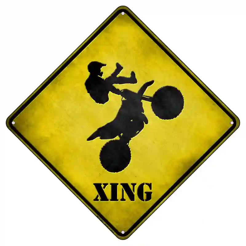 Motorcross Xing Novelty Metal Crossing Sign 8.5" (MCX)