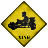 Go Karts Xing Novelty Metal Crossing Sign 8.5" (MCX)