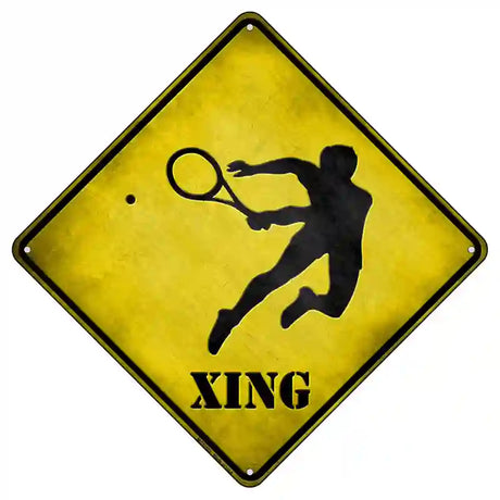 Tennis Xing Novelty Metal Crossing Sign 8.5" (MCX)