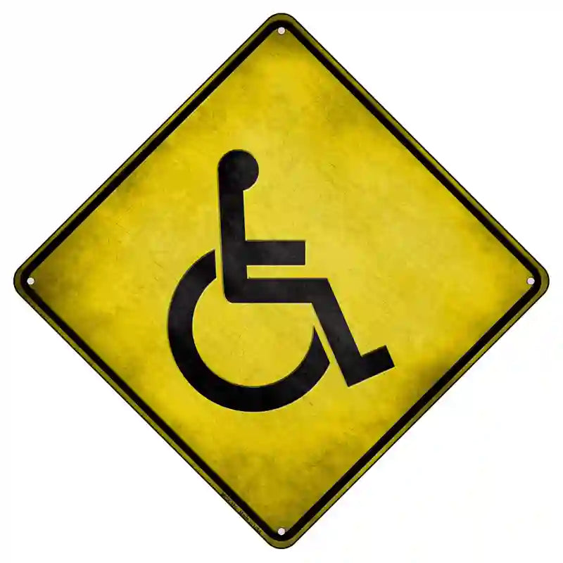 Handicap Novelty Metal Crossing Sign 8.5" (MCX)