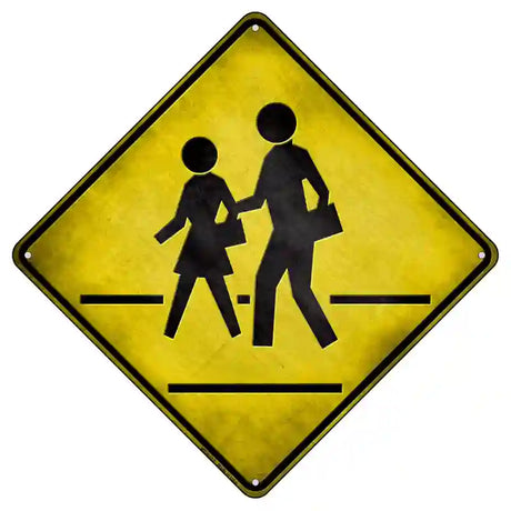 Pedestrian Crossing Novelty Metal Crossing Sign 8.5" (MCX)