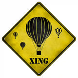 Air Balloon Xing Novelty Metal Crossing Sign 8.5" (MCX)