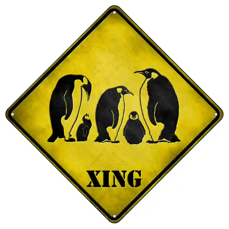 Penguin Xing Novelty Metal Crossing Sign 8.5" (MCX)