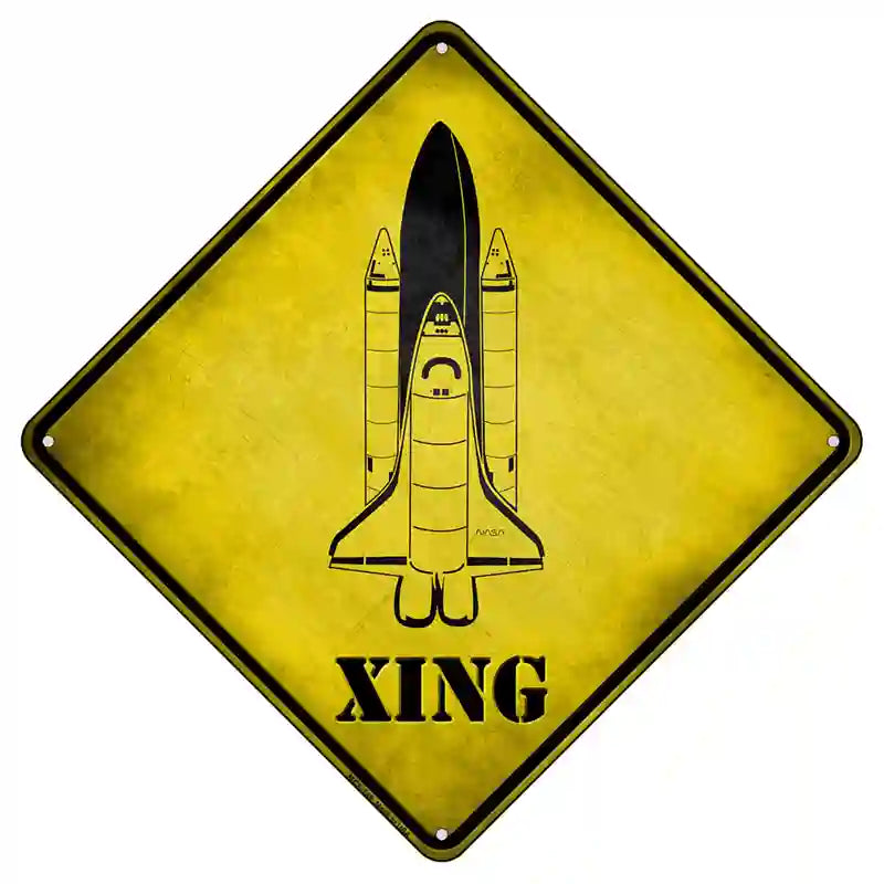 Space Shuttle Xing Novelty Metal Crossing Sign 8.5" (MCX)