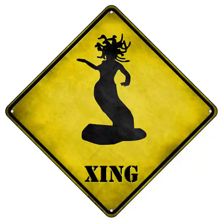 Medusa Xing Novelty Metal Crossing Sign 8.5" (MCX)