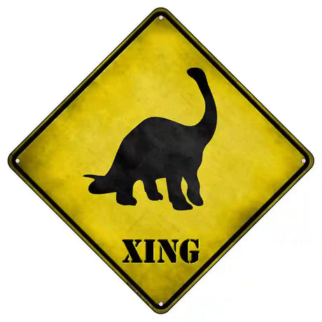 Brontosaurus Xing Novelty Metal Crossing Sign 8.5" (MCX)