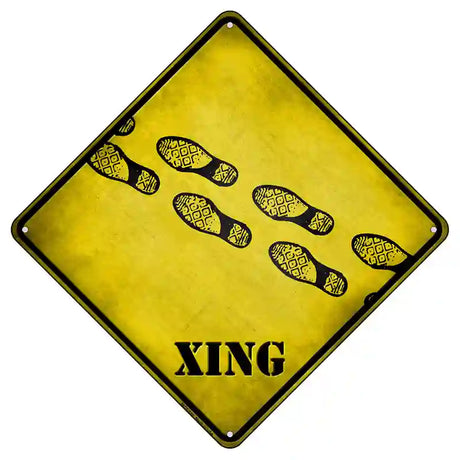 Footprints Xing Novelty Metal Crossing Sign 8.5" (MCX)