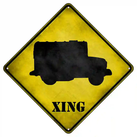 Military Truck Xing Novelty Metal Crossing Sign 8.5" (MCX)