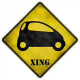 Smart Car Xing Novelty Metal Crossing Sign 8.5" (MCX)