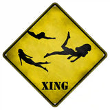 Women Swimming Xing Novelty Metal Crossing Sign 8.5" (MCX)