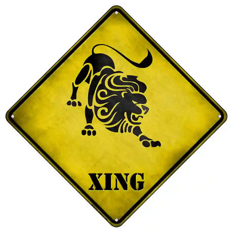 Leo Zodiac Animal Xing Novelty Metal Crossing Sign 8.5" (MCX)