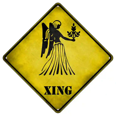 Virgo Zodiac Animal Xing Novelty Metal Crossing Sign 8.5" (MCX)