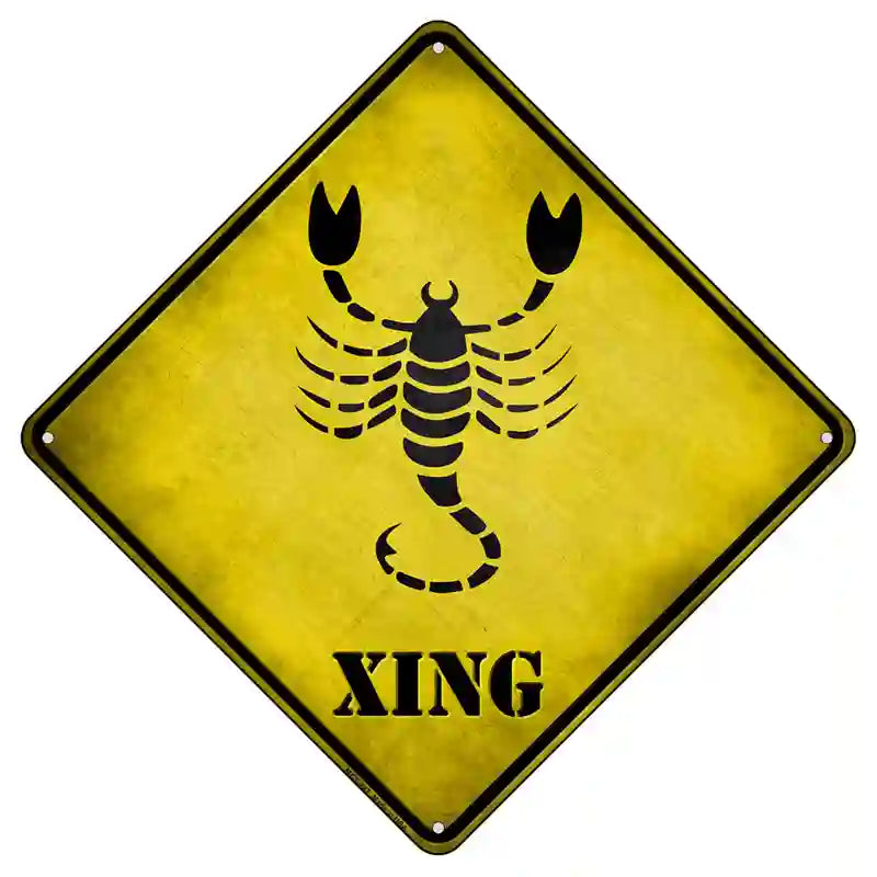 Scorpio Zodiac Animal Xing Novelty Metal Crossing Sign 8.5" (MCX)