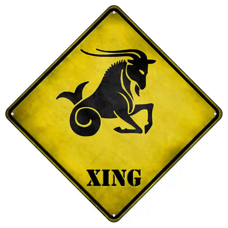 Capricorn Zodiac Animal Xing Novelty Metal Crossing Sign 8.5" (MCX)