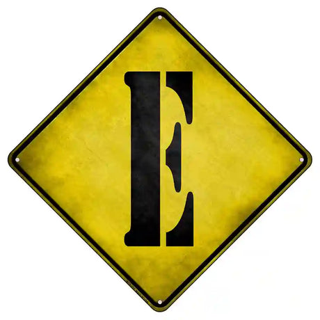 Letter E Xing Novelty Metal Crossing Sign 8.5" (MCX)