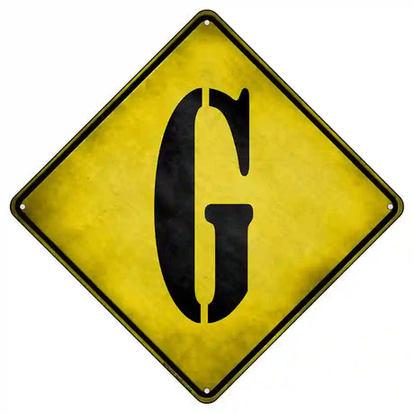 Letter G Xing Novelty Metal Crossing Sign 8.5" (MCX)