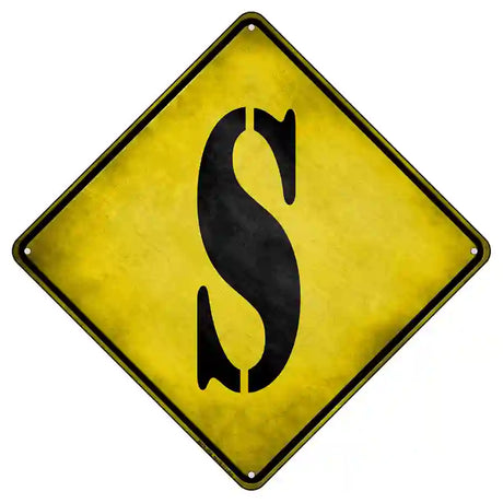 Letter S Xing Novelty Metal Crossing Sign 8.5" (MCX)