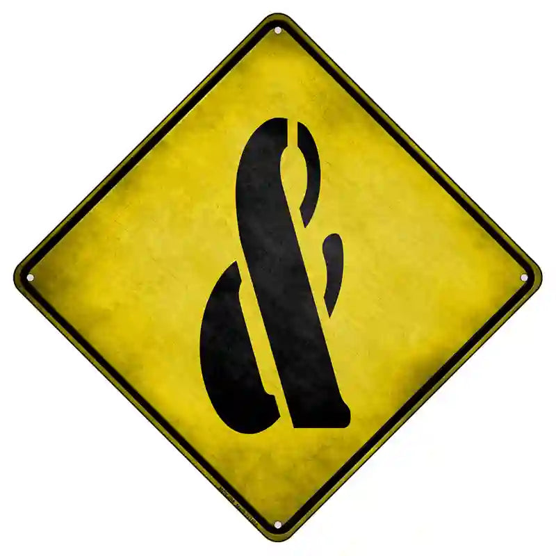 Ampersand Symbol Xing Novelty Metal Crossing Sign 8.5" (MCX)