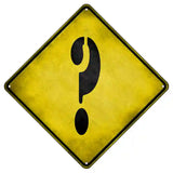 Question Mark Xing Novelty Metal Crossing Sign 8.5" (MCX)