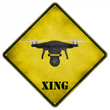 Drone Xing Novelty Metal Crossing Sign 8.5" (MCX)