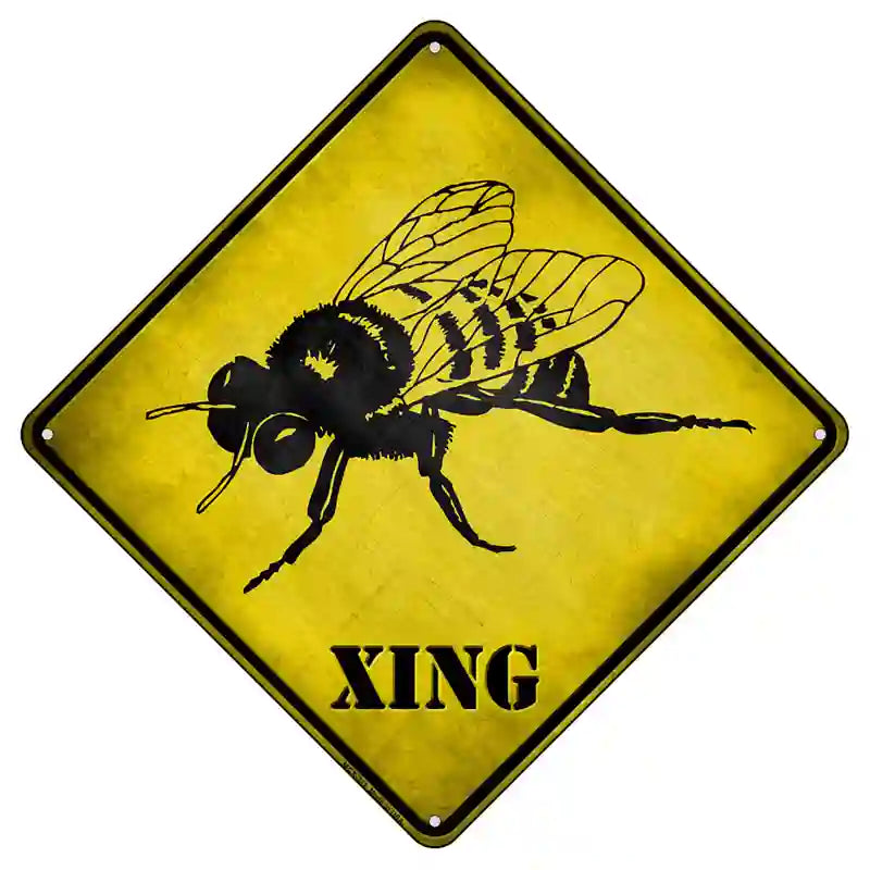 Bee Xing Novelty Metal Crossing Sign 8.5" (MCX)