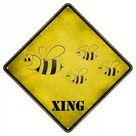 Cartoon Bee Xing Novelty Metal Crossing Sign 8.5" (MCX)