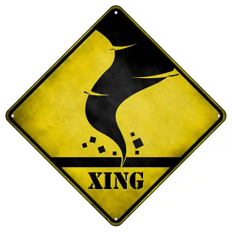 Tornado Xing Novelty Metal Crossing Sign 8.5" (MCX)