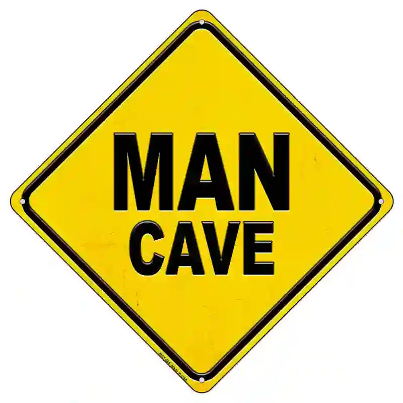 Man Cave Novelty Metal Crossing Sign 8.5" (MCX)