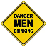 Danger Men Drinking Novelty Metal Crossing Sign 8.5" (MCX)