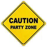 Caution Party Zone Novelty Metal Crossing Sign 8.5" (MCX)