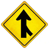 Lane Merging From Right Novelty Metal Crossing Sign 8.5" (MCX)