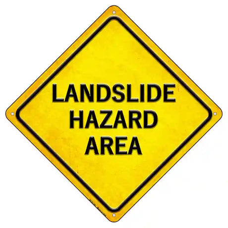 Landslide Hazard Area Novelty Metal Crossing Sign 8.5" (MCX)