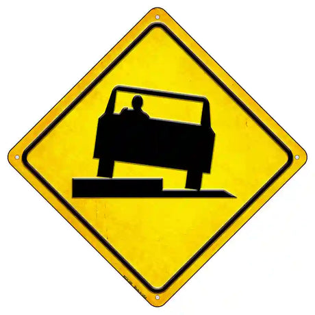 Uneven Pavement Novelty Metal Crossing Sign 8.5" (MCX)