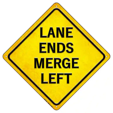 Merge Left Novelty Metal Crossing Sign 8.5" (MCX)