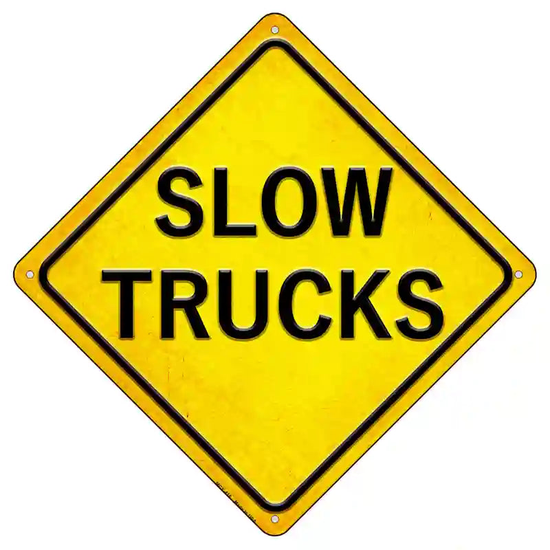 Slow Trucks Novelty Metal Crossing Sign 8.5" (MCX)