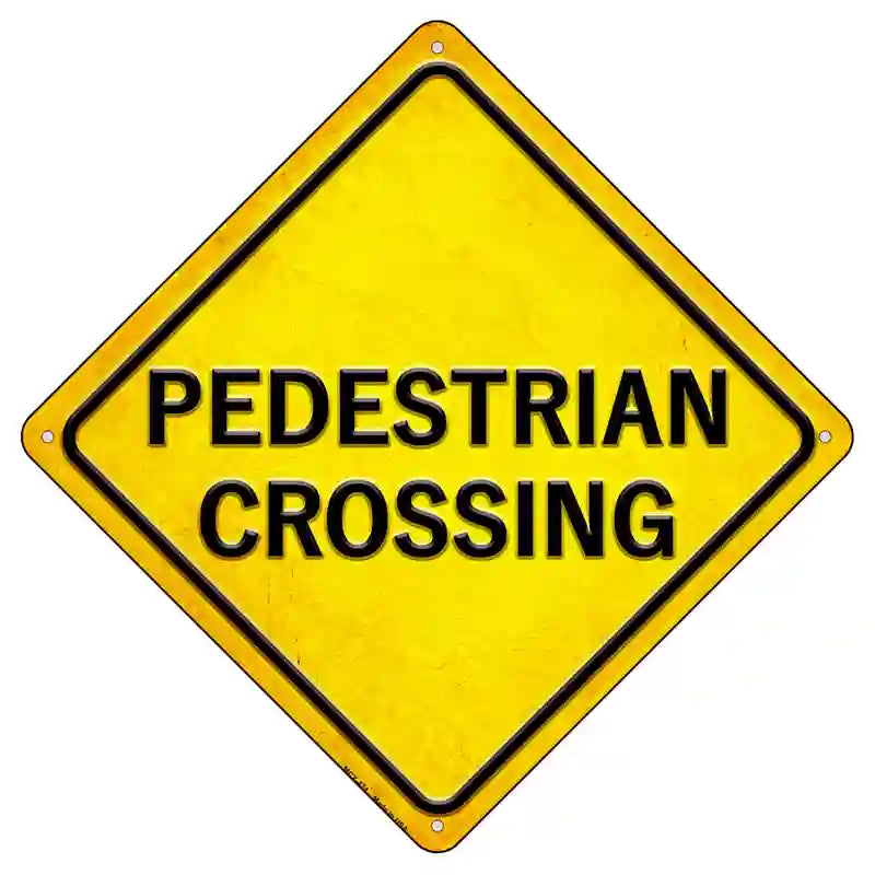 Pedestrian Xing Novelty Metal Crossing Sign 8.5" (MCX)