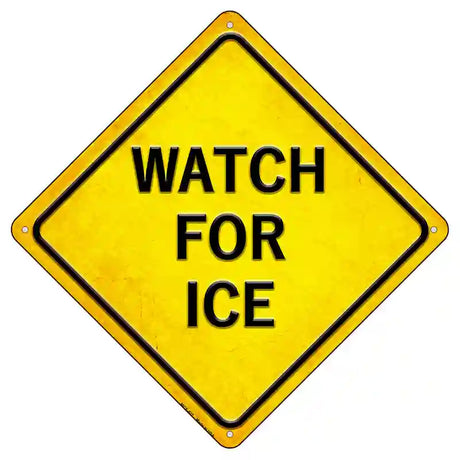 Watch For Ice Novelty Metal Crossing Sign 8.5" (MCX)