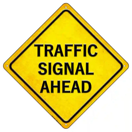 Traffic Signal Ahead Novelty Metal Crossing Sign 8.5" (MCX)