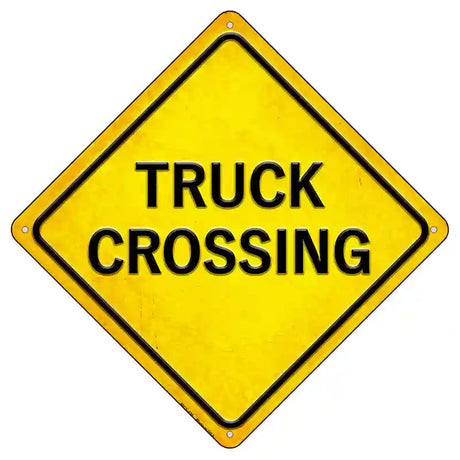 Truck Crossing Novelty Metal Crossing Sign 8.5" (MCX)