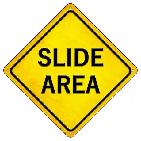 Slide Area Novelty Metal Crossing Sign 8.5" (MCX)