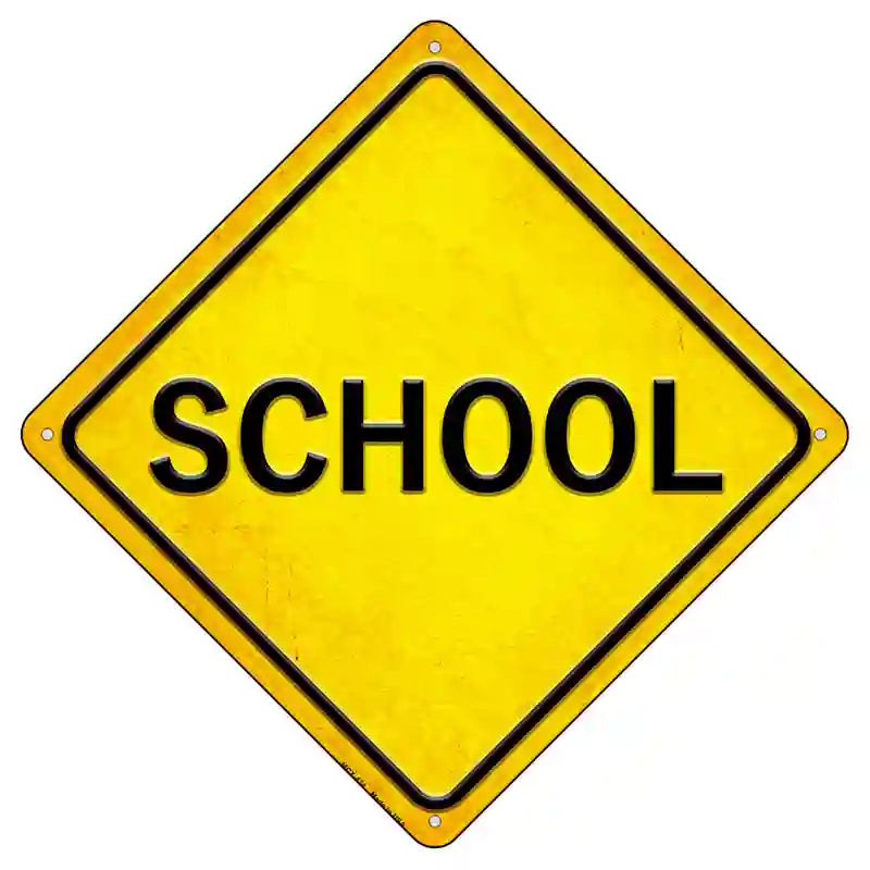 School Novelty Metal Crossing Sign 8.5" (MCX)