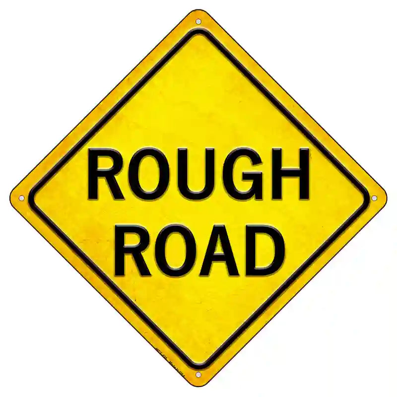 Rough Road Novelty Metal Crossing Sign 8.5" (MCX)