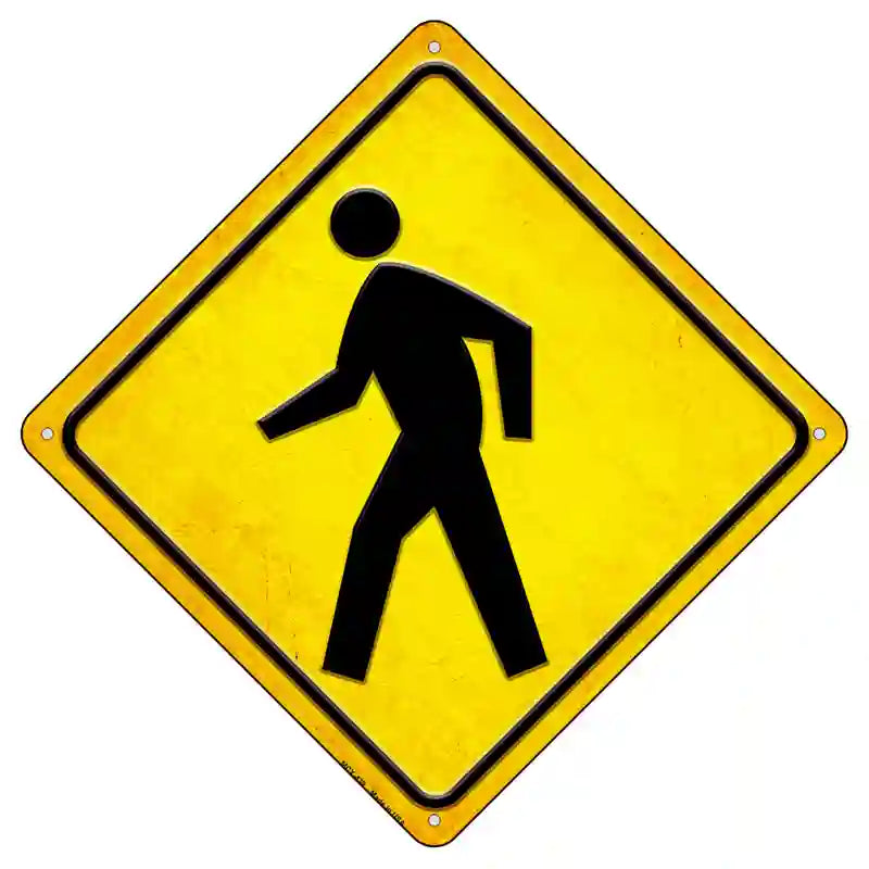 Crosswalk Novelty Metal Crossing Sign 8.5" (MCX)