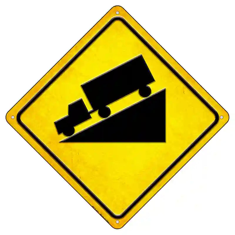 Steep Grade Novelty Metal Crossing Sign 8.5" (MCX)